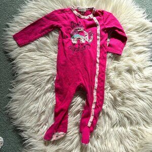 Jessica Simpson little elephant snap footie size 6-9 months // 3578